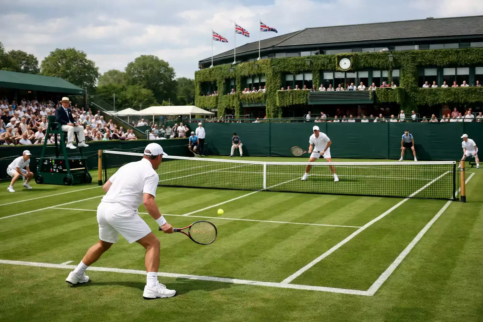 Campo centrale di Wimbledon con la sua iconica erba verde